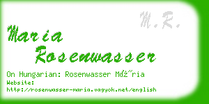 maria rosenwasser business card